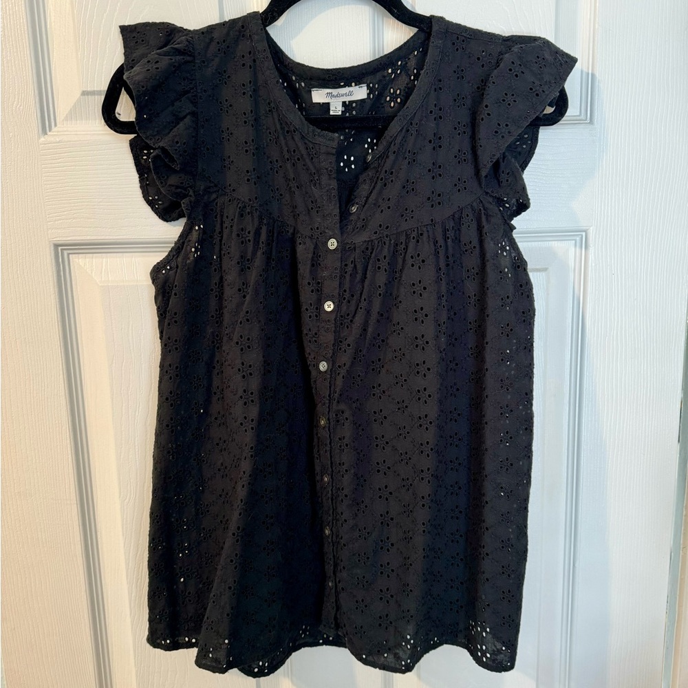 Madewell Button Down Eyelet Tank
